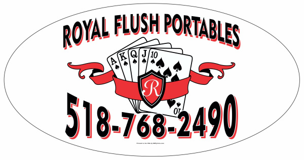 Oval Custom Portable Restroom Decal