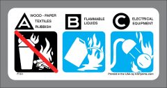 BC Extinguisher use label