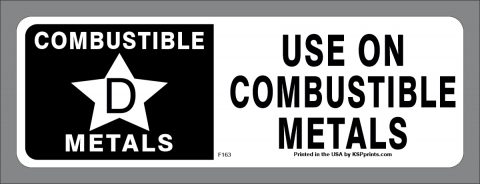 D Fire Extinguisher Use label