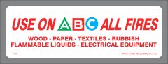 Extinguisher Classification ABC Label