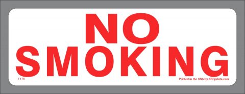 Sign for No Smoking