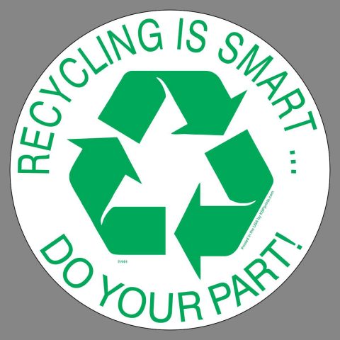 Round Recycling Stickers