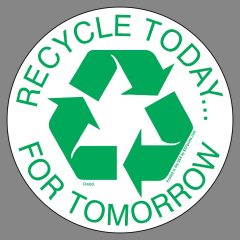 4inch Today Recycle sticker Encourage recycling