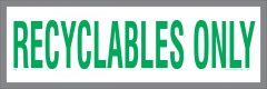 Recycling Only Stickers