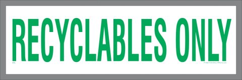 Recycling Only Stickers