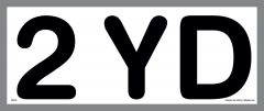 2 Yard Container Sticker
