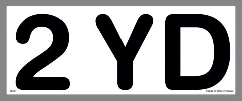 2 Yard Container Sticker