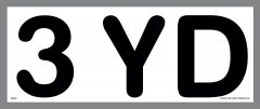 3 Yard Capacity Label