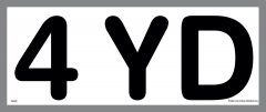 4 Yard Capacity Label