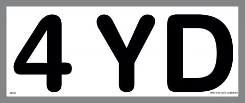 4 Yard Capacity Label