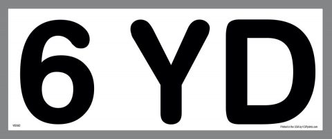 6 Yard Container Sticker