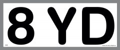 8 Yard Capacity Label