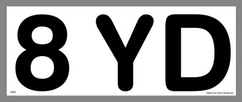 8 Yard Capacity Label