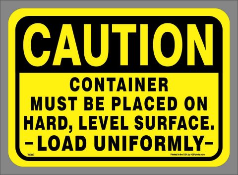 Caution Hard Level Surface Decal