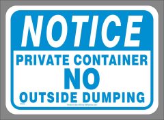 Private Container Waste Sticker