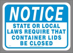 NOTICE Lids Closed Sticker