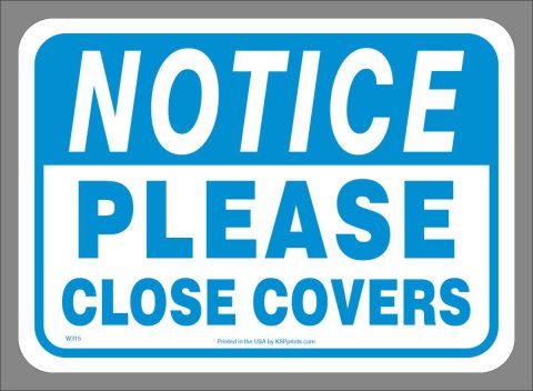 Close Waste Container Stickers