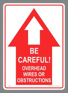 Danger Overhead Wires Sticker