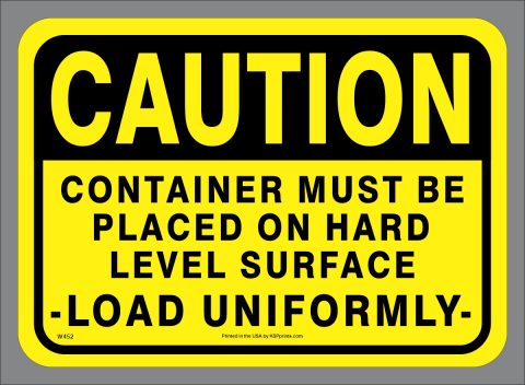 Large Waste Tipping Hazard Sticker