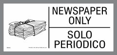 Bilingual newspaper only sticker