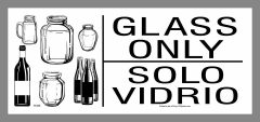 Bilingual (English and Spanish)Glass Only Stickers