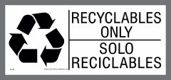 bilingual recyclables sticker