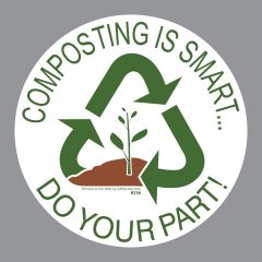 R759D 4 dia circle Compost Bin Promotion Stickers
