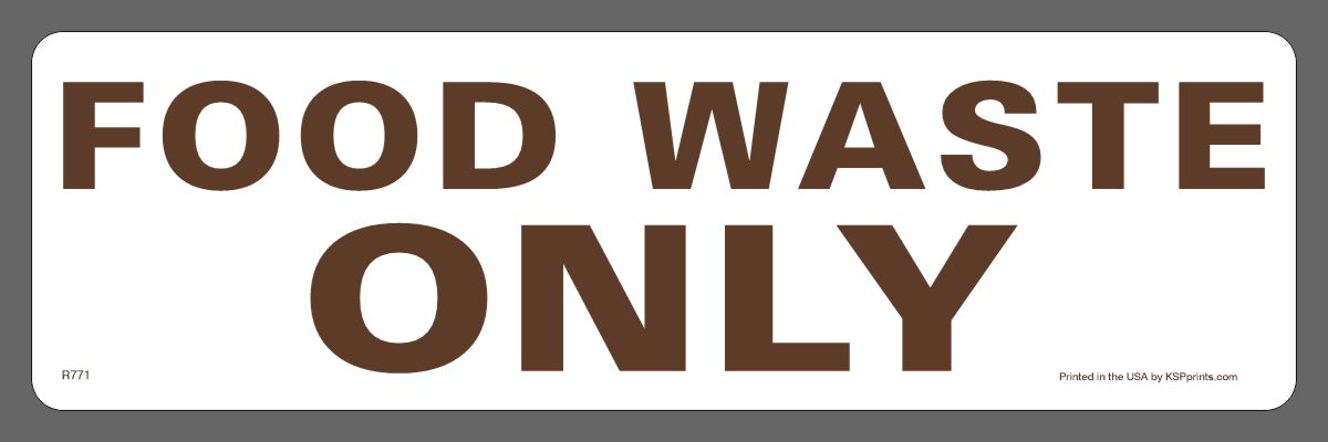 Food Waste Bin Signage