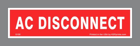 PV Connection Label