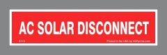 AC Solar Disconnect Sticker
