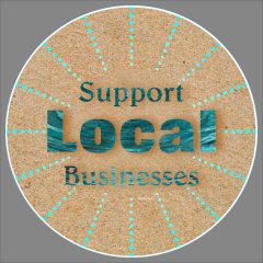 Support Local Businesses Floor Decal