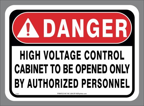 DANGER High Voltage Authorized Personnel Only decal