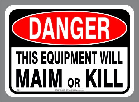 EQUIPMENT MAIM and KILL decal