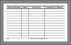 Adhesive-Backed Crane inspection sticker