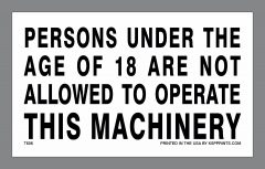 18 to Operate Decal