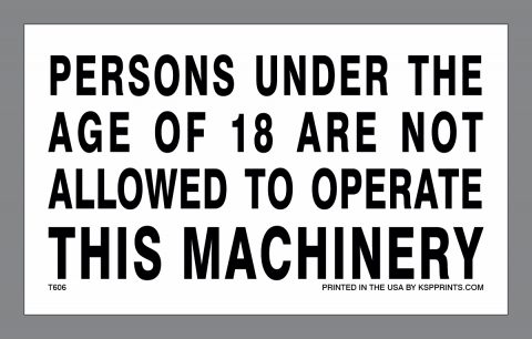 18 to Operate Decal