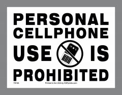 Cell Phones Prohibited Sticker