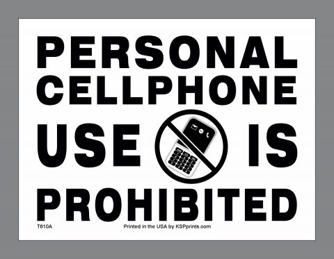 Cell Phones Prohibited Sticker