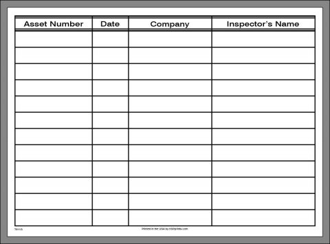 Crane Inspection Record Stickers