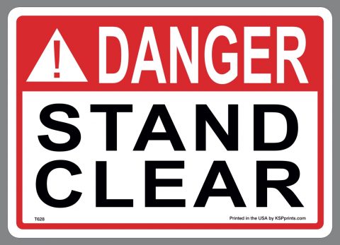 Danger Stand Clear Stickers