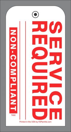 Service Required Tag