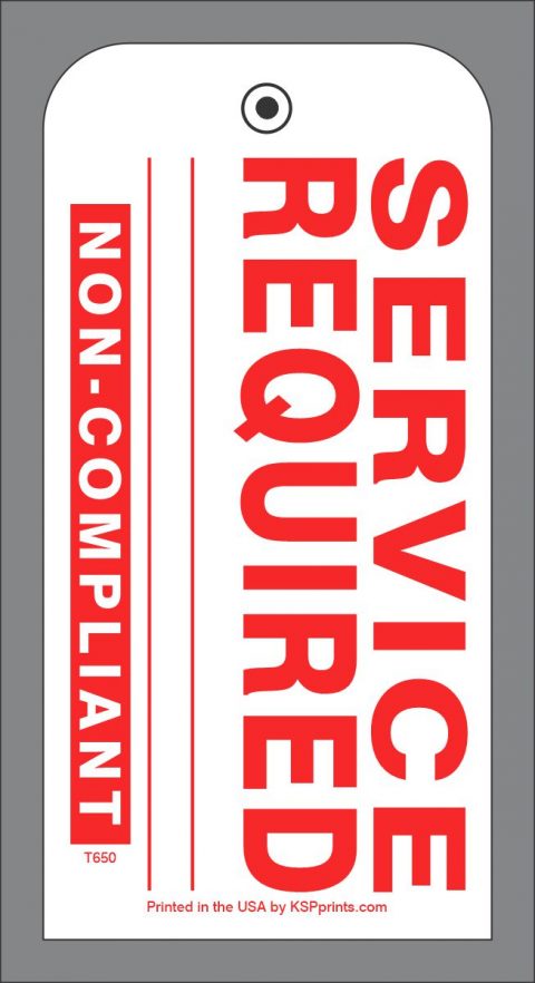 Service Required Tag