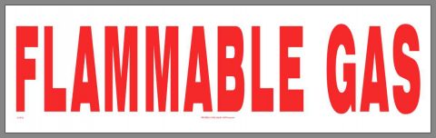 Flammable Gas Sign