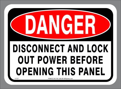 electrical safety stickers like this lockout reminder save lives