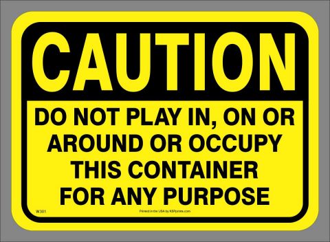 Caution Do Not Play Sticker