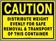 Distribute Weight Container Sticker