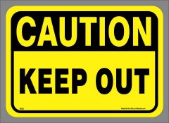Caution Keep Out Sticker