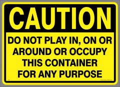 Large Caution Play Sticker