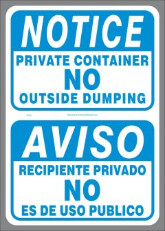 Bilingual Private Container Sticker(English/Spanish)