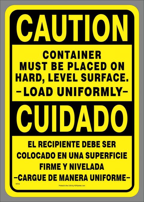 Bilingual Load Uniformly Decal